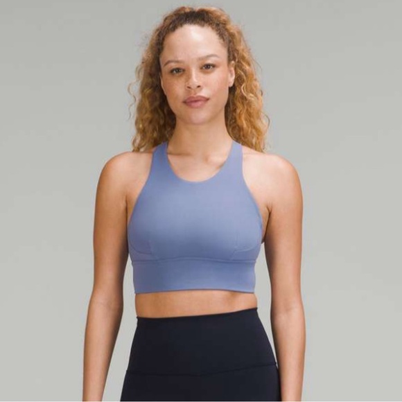 Wunder Train Long-Line  Bra Lululemon 6 NWT Blue Water Drop - Picture 4 of 4